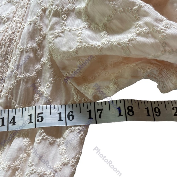 Mable Eyelet Mini - Dress, Size Medium, Cream Colored, Layered, Ruffles, Balloon - Picture 6 of 10